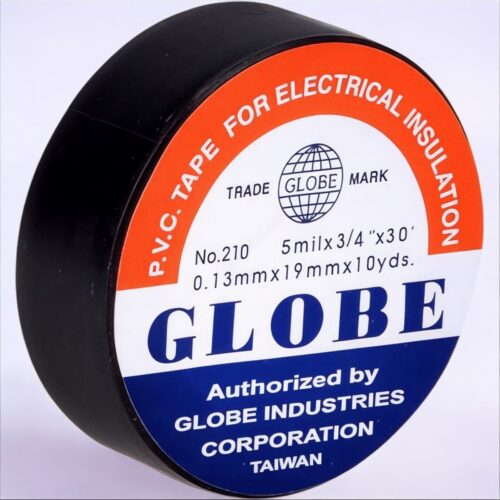GLOBE Pvc Elektrik İzolasyon Bant "0.13x19x10yards" (SİYAH)