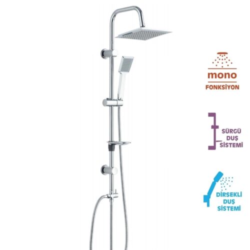 TEMA 53260 Quadro Rain Pratik 1f Tepe Duş Seti