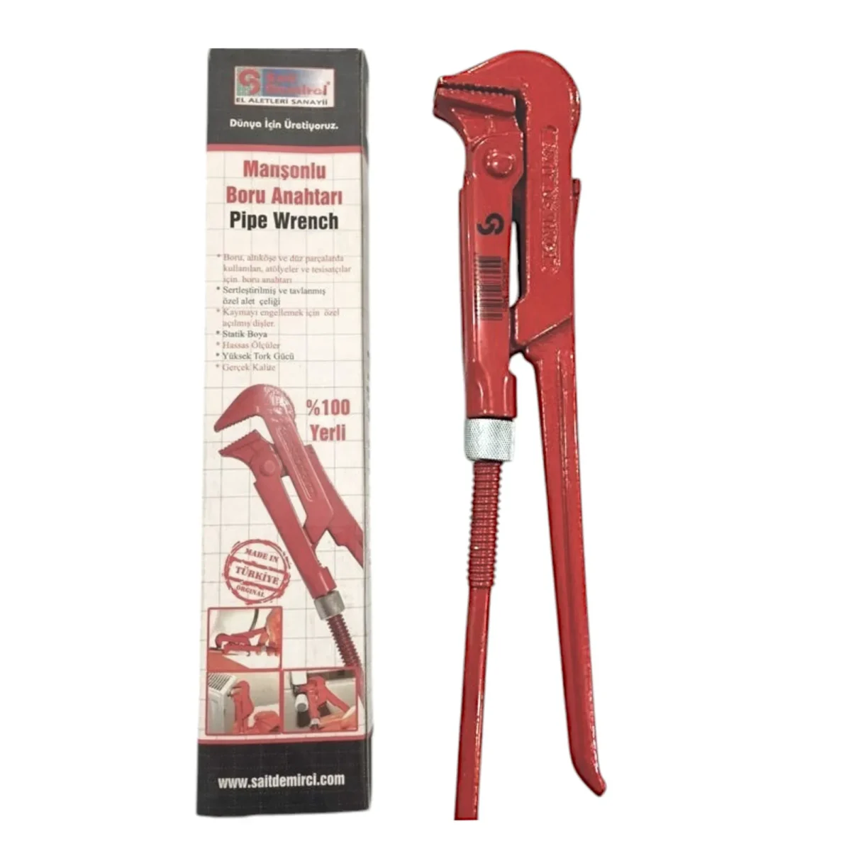 SAİT DEMİRCİ MAŞALI BORU ANAHTARI 1.5" - Görsel 2