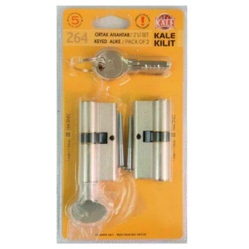 Kale 264 Ikiz Anahtarlı Bilyalı Barel Çelik Kapı Kilidi 68 Mm