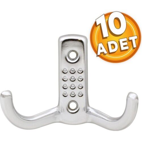 Neiko Noktalı Askı Portmanto Vestiyer Duvar Dolap Elbise Askısı Mobilya Askılığı Metal Askı (10 Adet