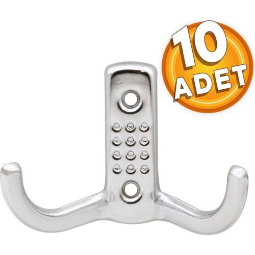 Neiko Noktalı Askı Portmanto Vestiyer Duvar Dolap Elbise Askısı Mobilya Askılığı Metal Askı (10 Adet)