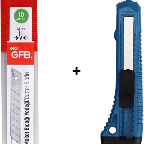 Plastik Maket Bıçağı Ve Yedeği 10 Adet