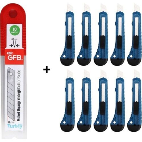 Plastik Maket Bıçağı10 Yaprak Gfb Yedek Ağız 10 Adet