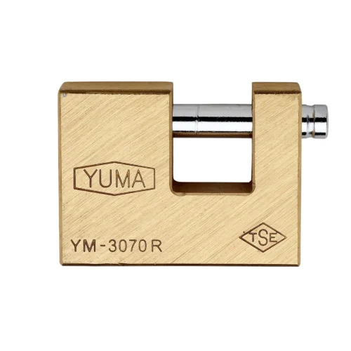 YUMA KAYAR MİLLİ ASMA KİLİT 70 MM YM-3070 PİRİNÇ