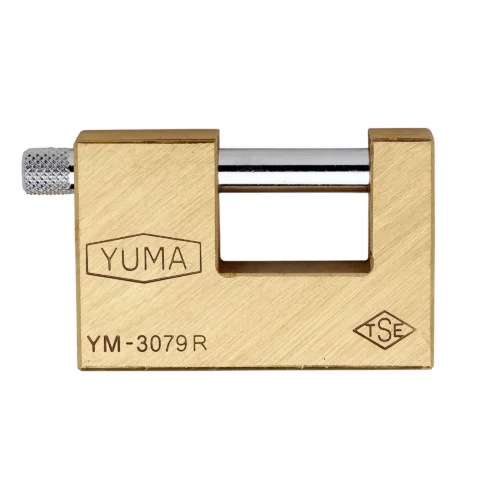 YUMA KAYAR MİLLİ ASMA KİLİT 79 MM YM-3079 PİRİNÇ