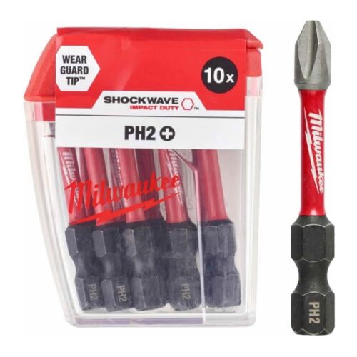 Milwaukee Bits Uç Matkap Ucu Tornavida Ucu Vidalama Ucu PH2-50MM T4932430855 - 10 Adet