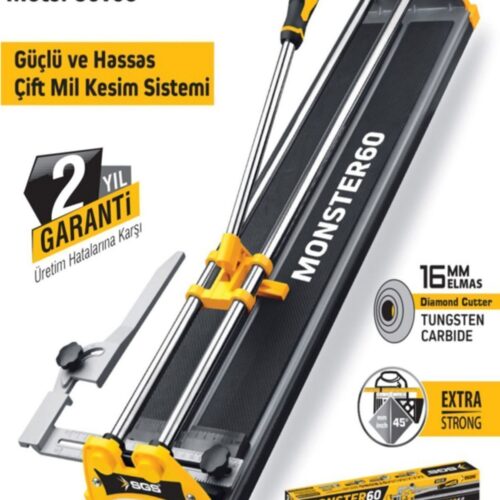 MONSTER60 Profesyonel Fayans Granit Kesme Makinesi 60cm - Metal Gövde